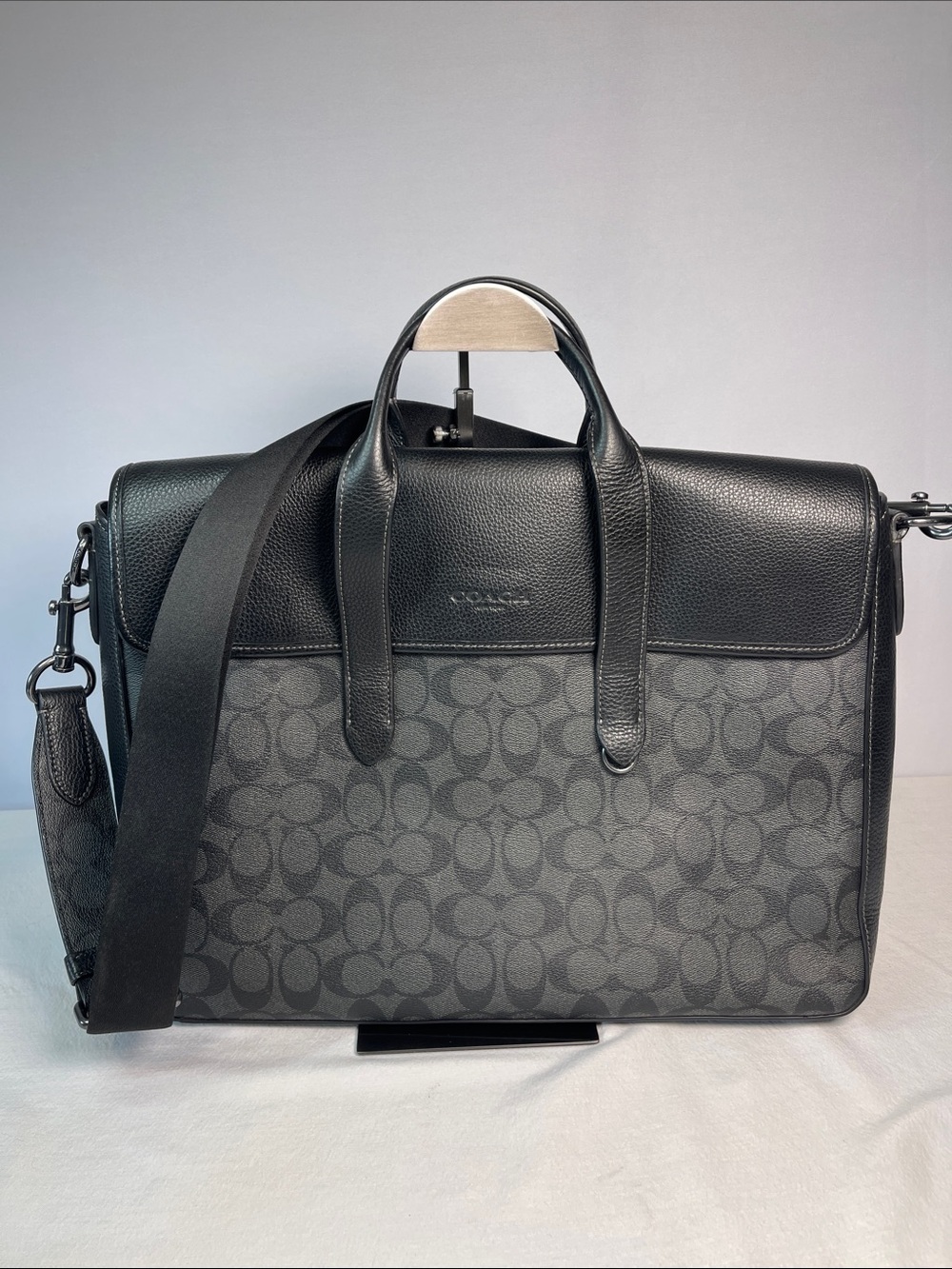 Coach Sullivan Portfolio Brief C9873 Signature Canvas Black